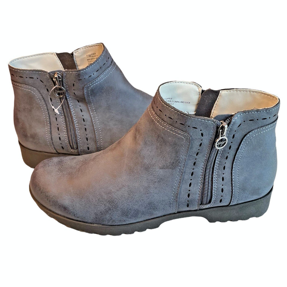 Jambu Womens Boots Size 11 Blue Ankle Boot Double Side Zippers