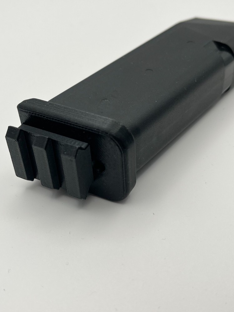 MantisX Compatible MagRail Glock Double Stack 9mm/.40 Mag Floor Plate - 3 Pack