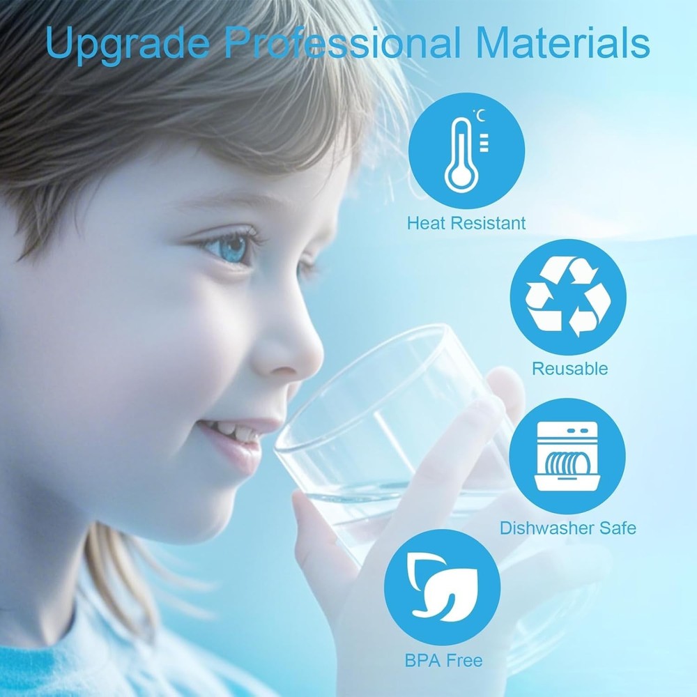 5 Pack Reusable Silicone Water Jug Caps - Leak-Proof & Dishwasher Safe