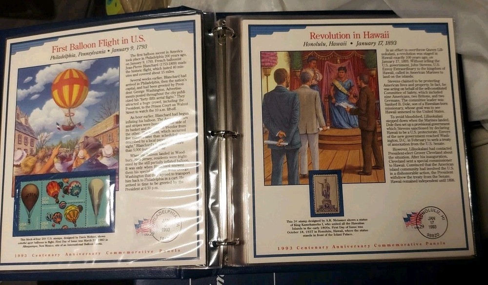 1993 Centenary Anniversary Commemorative Panels Postal Commerorative Society