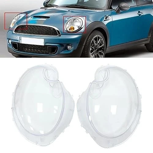 Left and Right Clear Headlight Lens Shell Cover for Mini Cooper R56 2009-2013