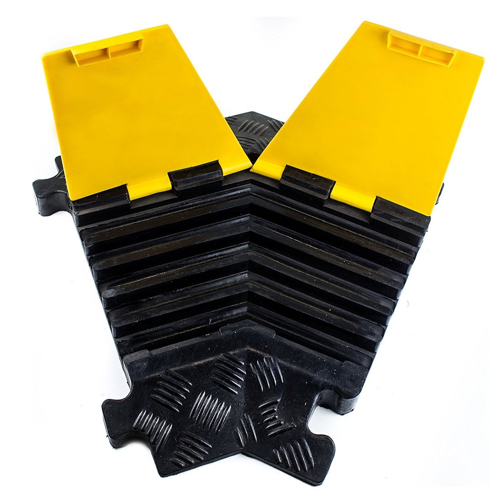 RK RK-CP-5CLT 5 Channel Modular Rubber Cable Protector (Left Turn 45 Degree)