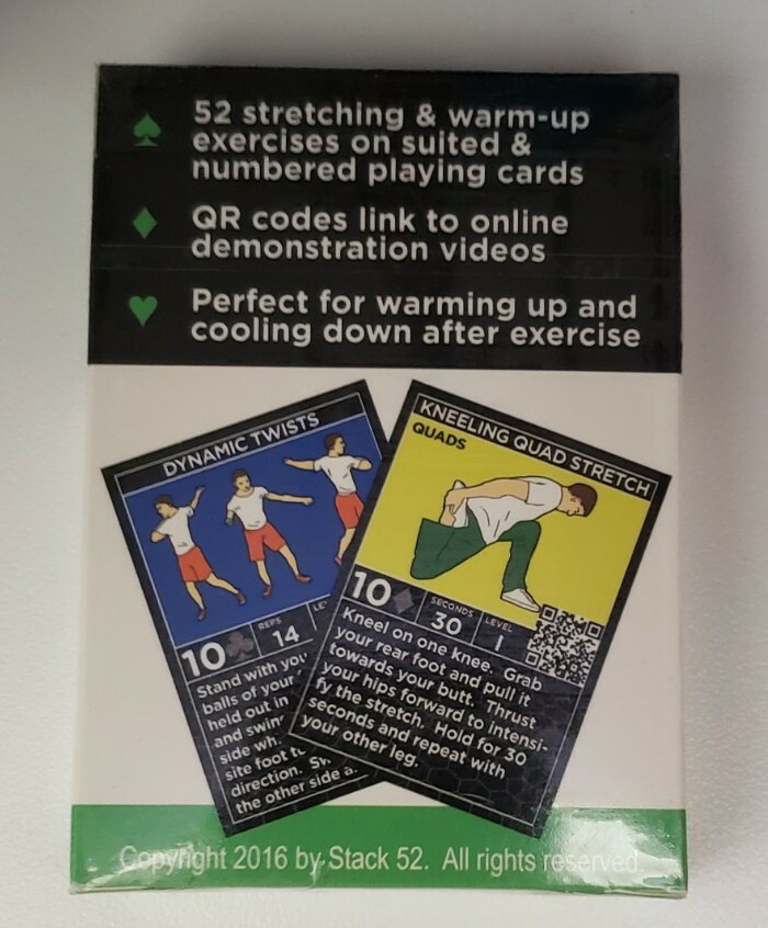 STACK 52 Flexibility Exercise Workout Card Game Stretching Warm Ups + Cool Down