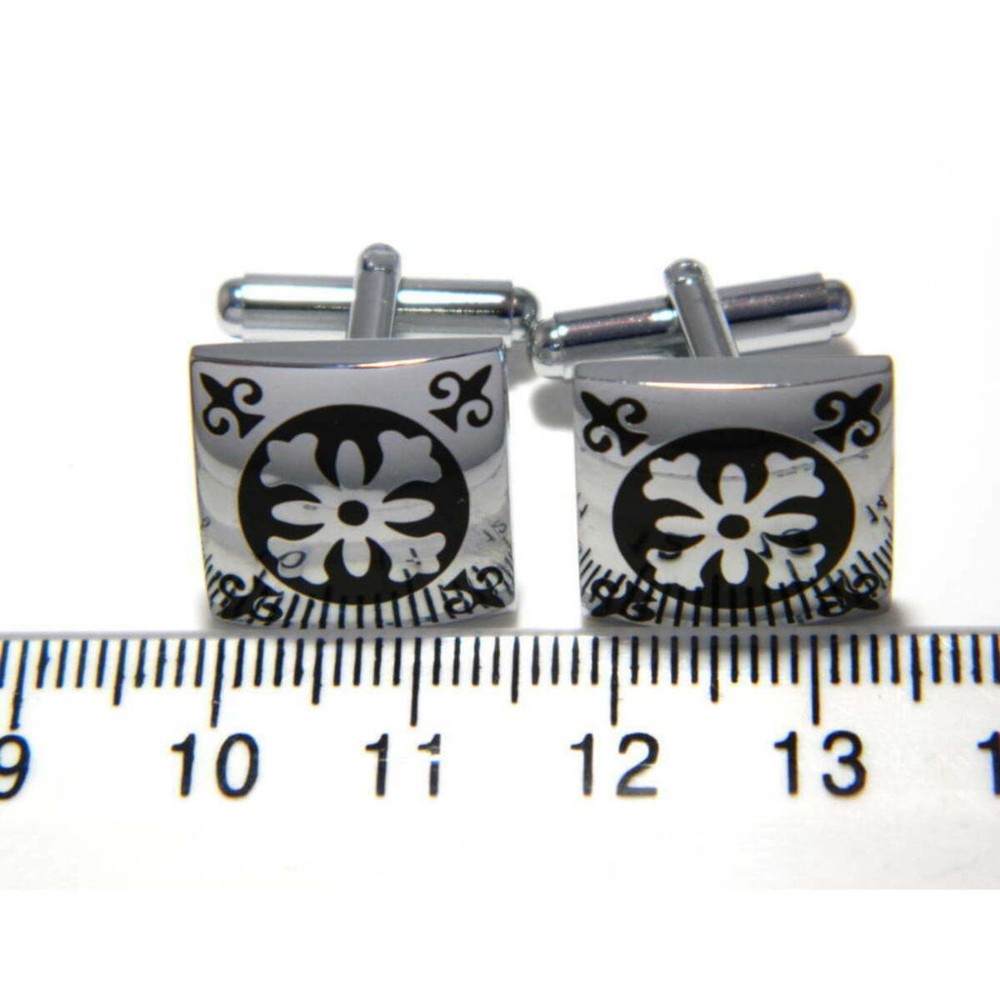 Cufflink set silver plated