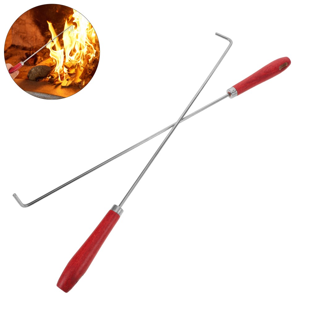 2 Pcs Fire Pit Tools Poker Stick Campfire Accessories Kit Camping