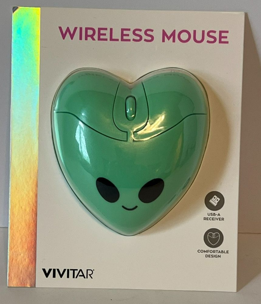 Vivitar Wireless Mouse green Alien NEW