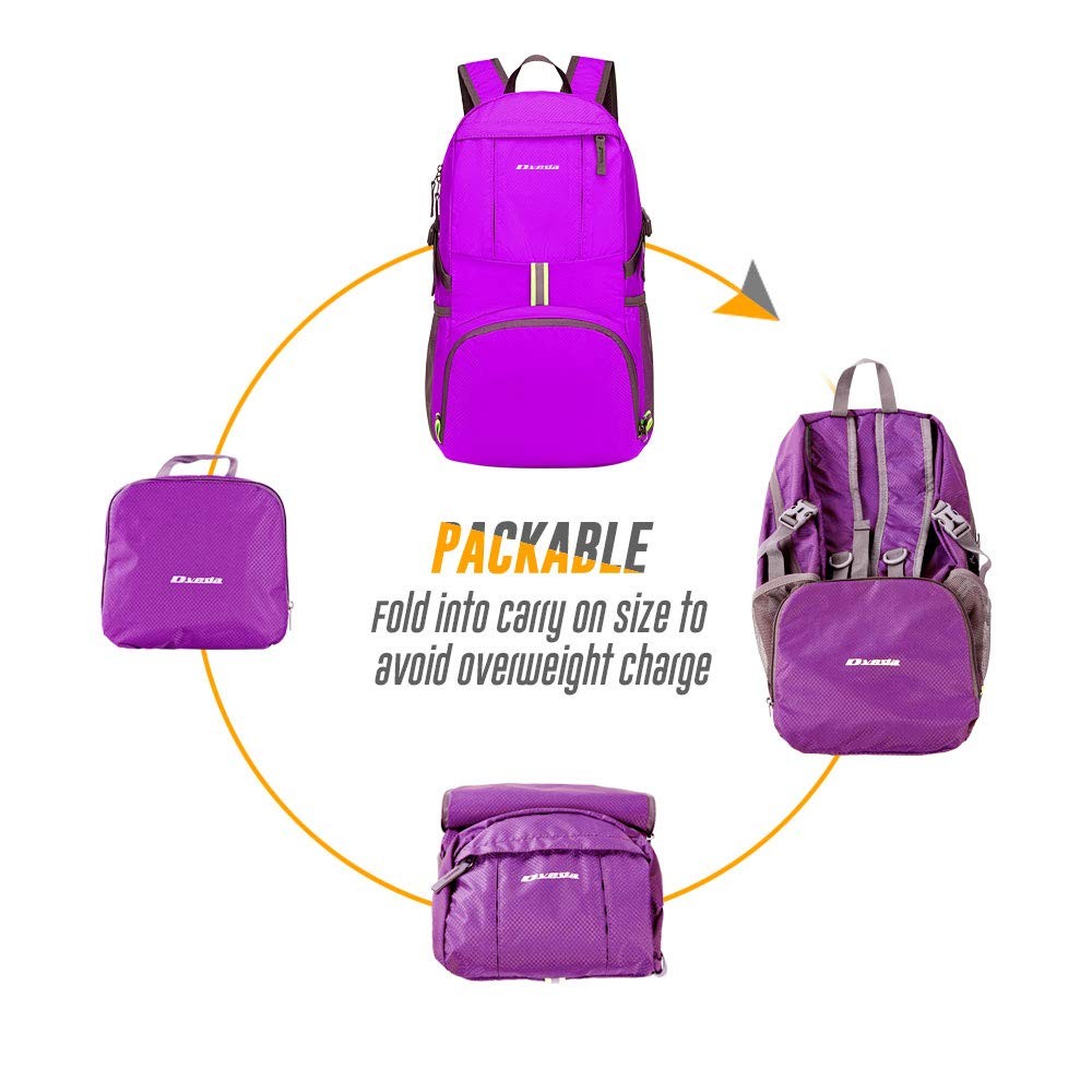 35L Lightweight Packable Backpack Waterproof Durable Hiking Travel Daypack