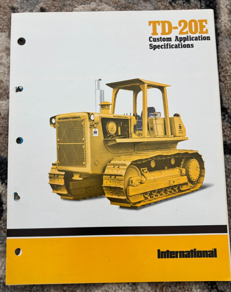 International Harvester TD-20E Custom Application Crawler Brochure AMIL25