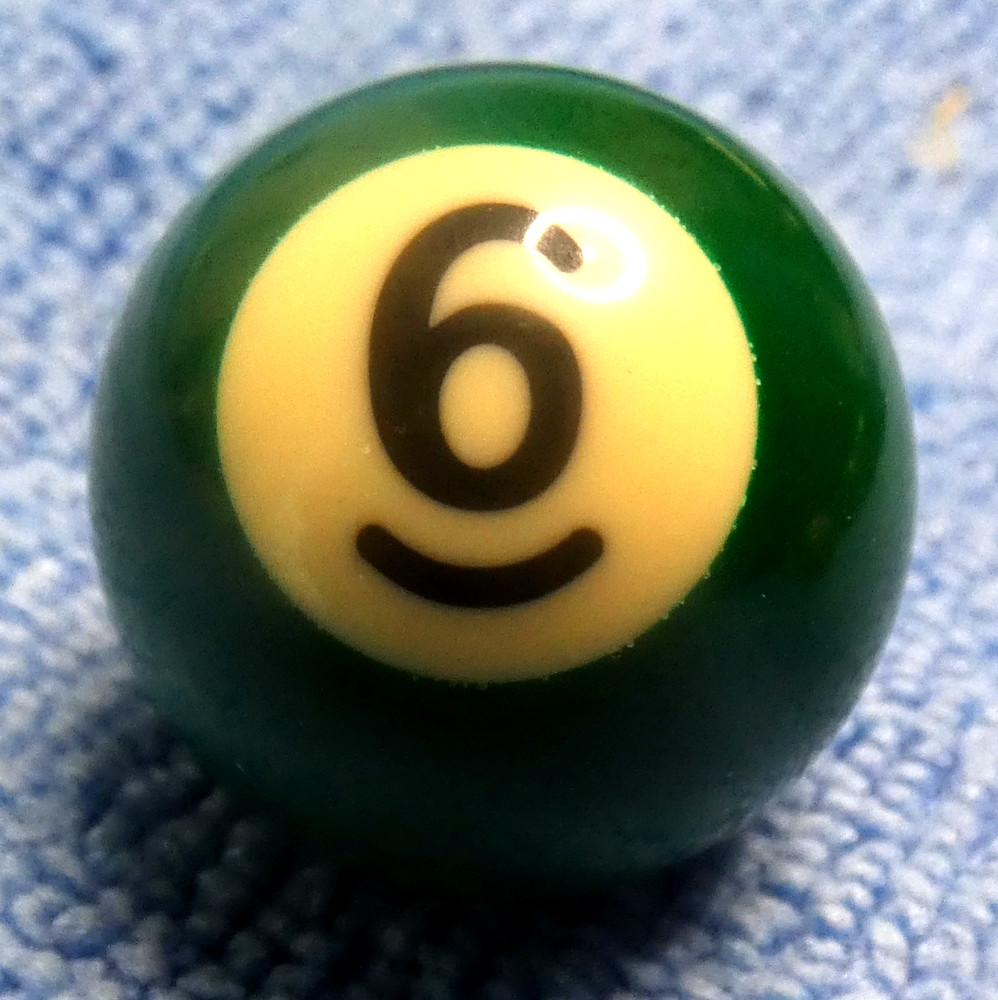 Mini 1” Pool Billiards Ball #6 Solid Green Replacement