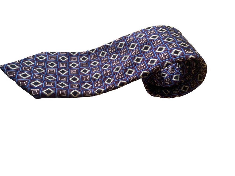 ROBERT TALBOTT BLUE TIE Geometric
