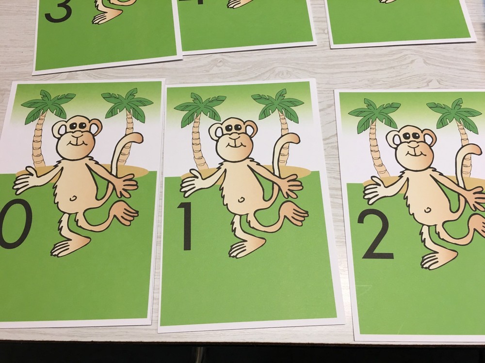 Banana Counting Learning Center- Math Mats MATS - Laminated Mats