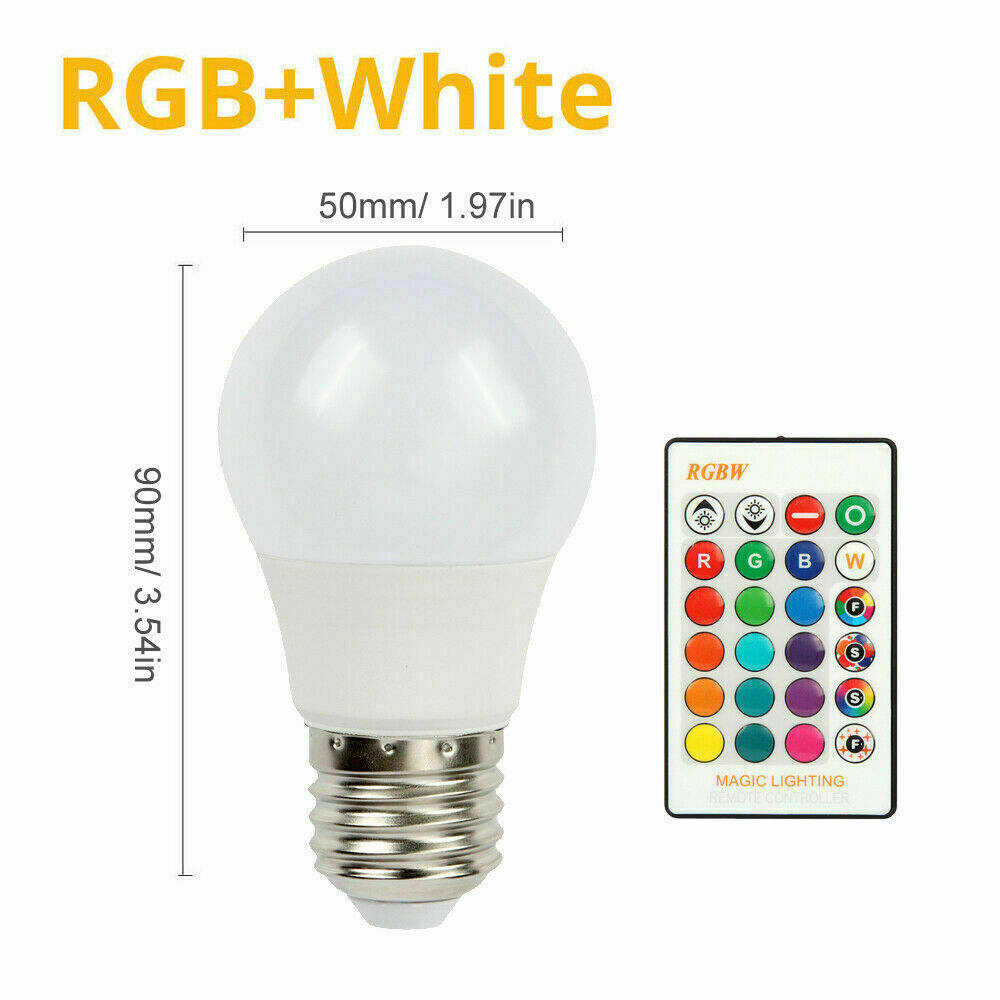 16 Color Changing Magic Light E27 RGB LED Lamp Bulb with Wireless Remote Control