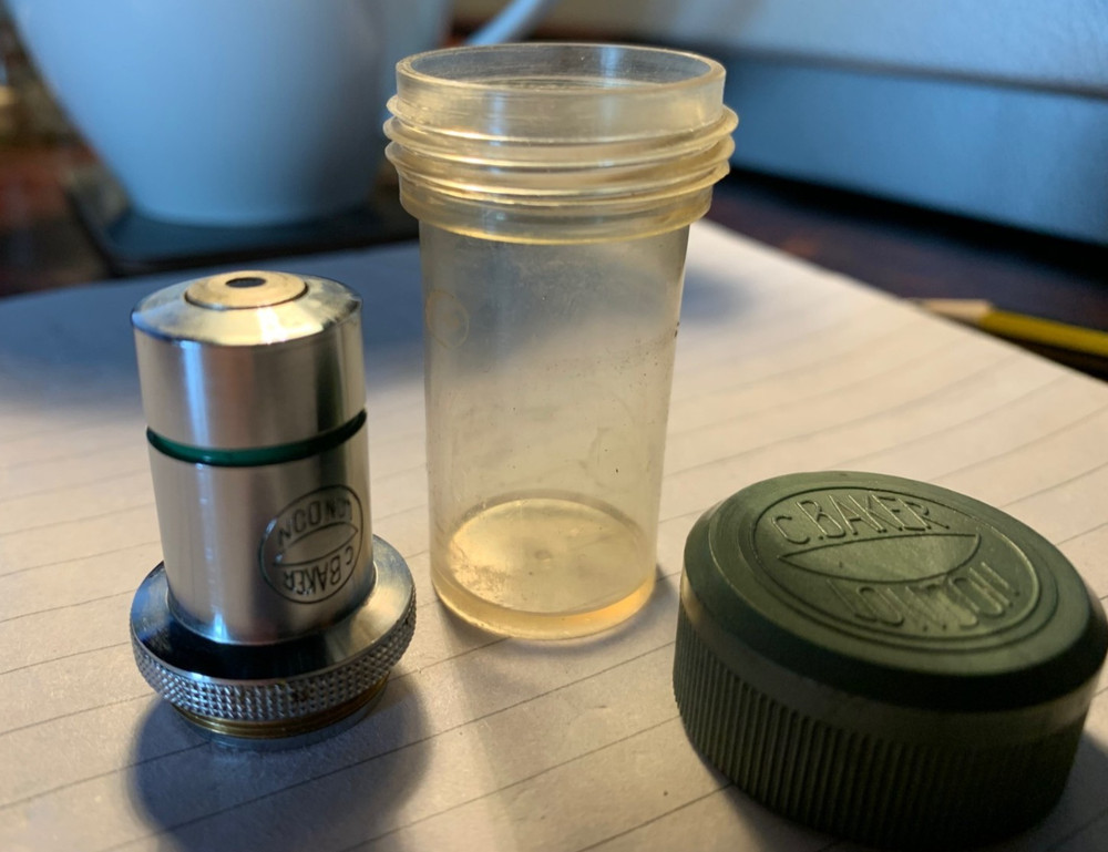 Vintage C. Baker Microscope Objective Lens - 40x Magnification NA 0.7