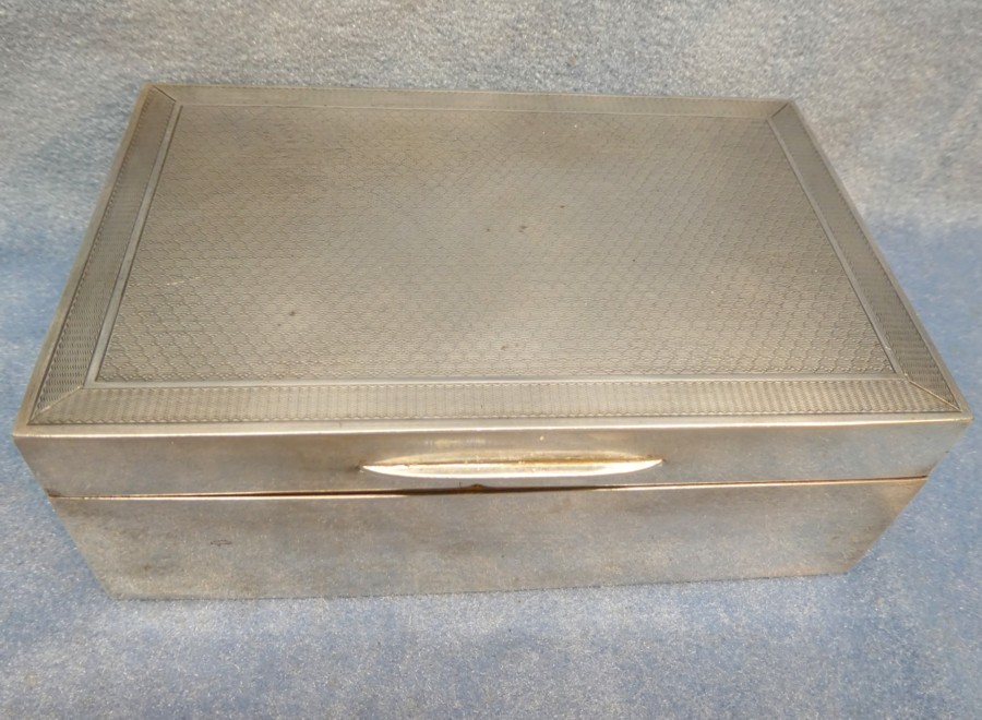 1924 Vintage Dunhill Sterling Silver Cigarette Box