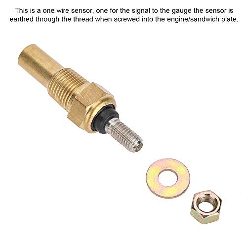 Oil Temperature Sensor, Water/Oil Temp Temperature 1/8 NPT Electrical Sender