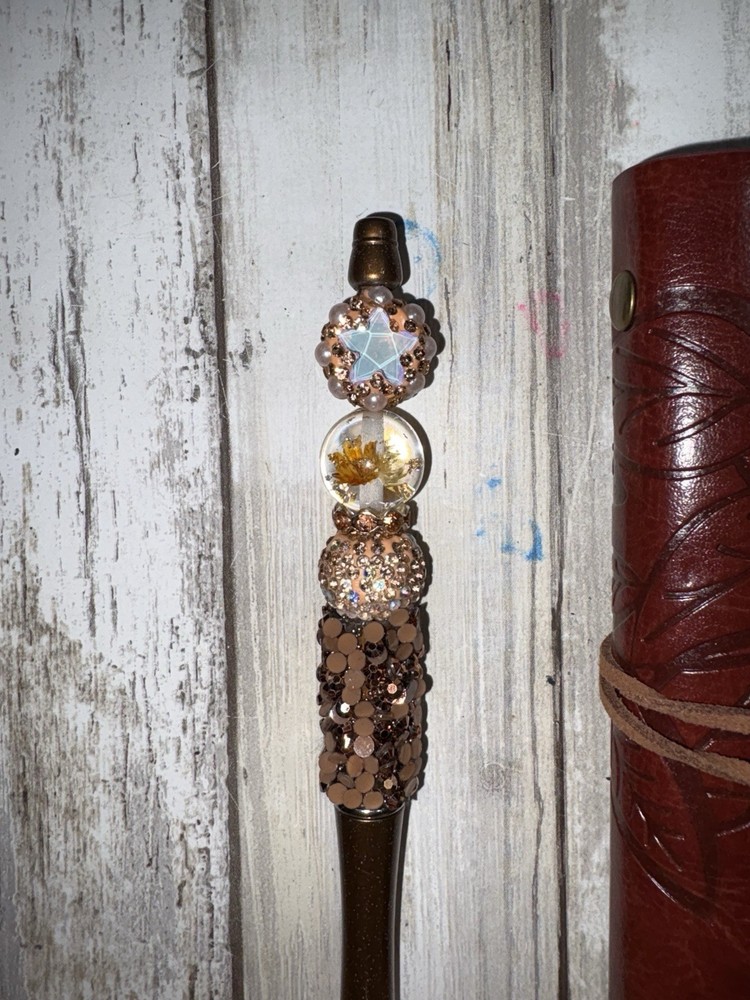HANDCRAFTED BEADED PEN , key chain & NOTE PAD SET