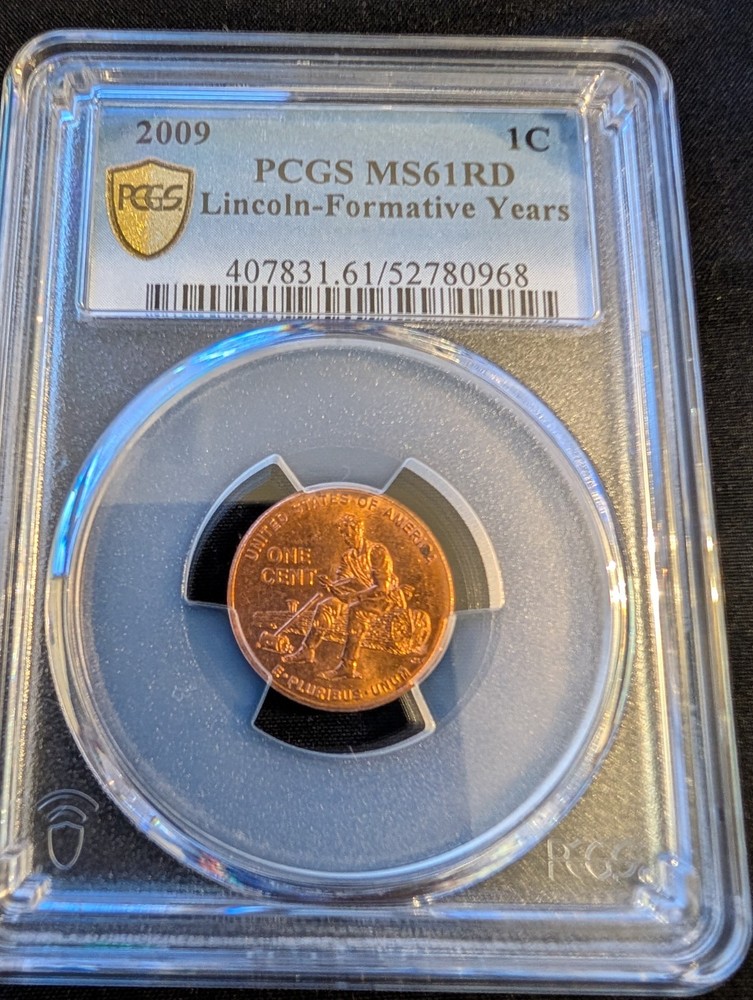 2009-P, Lincoln Cent, Formative Years, Graded, MS61