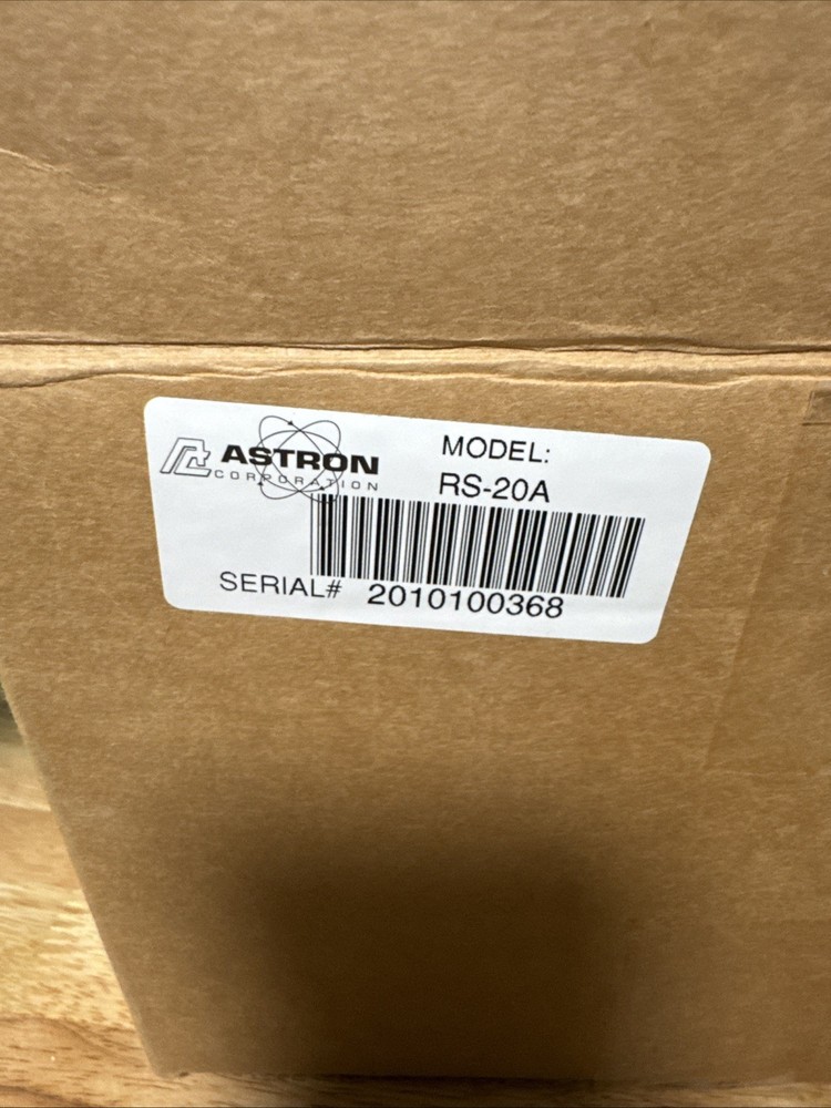 ASTRON RS-20A Linear AC-DC Power Supply, 13.8VDC, 20A Max 16A Continuous