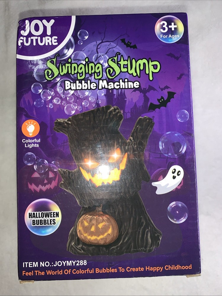 Automatic Bubble Lights Machine Swinging Stump Halloween Decoration Animated USB