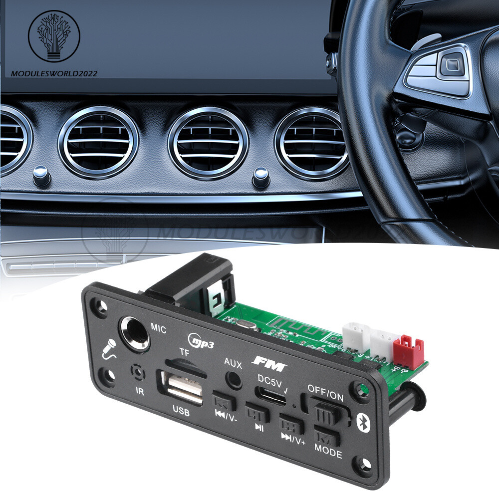 MP3 Bluetooth5.3 Power Amplifier Decoder Board USB TF FM Radio 2*3W Audio Player