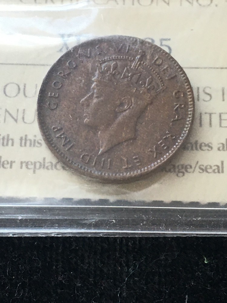 1944c, ICCS Graded Newfoundland, Small One Cent, **MS-60** XFD-635