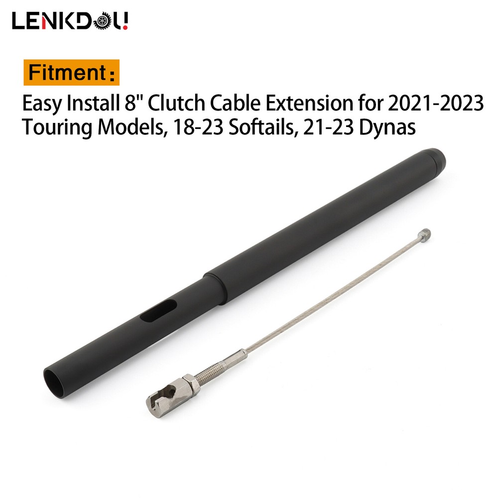 8" Extensions Clutch Cable Extender For Harley Softail Touring Road King Glide