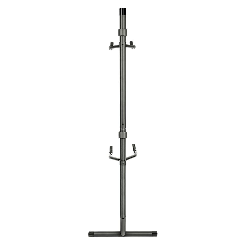 Bicycle Storage Gravity Stand Rack W/Adjustable Arm Holder Tool Tray New 2 Bikes