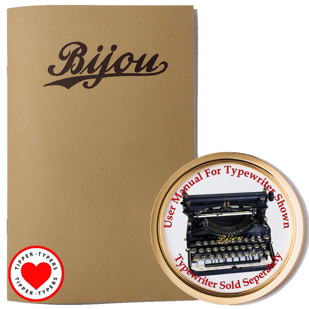 Bijou Folding Typewriter (Off Label Erika) User Instruction Manual Guide