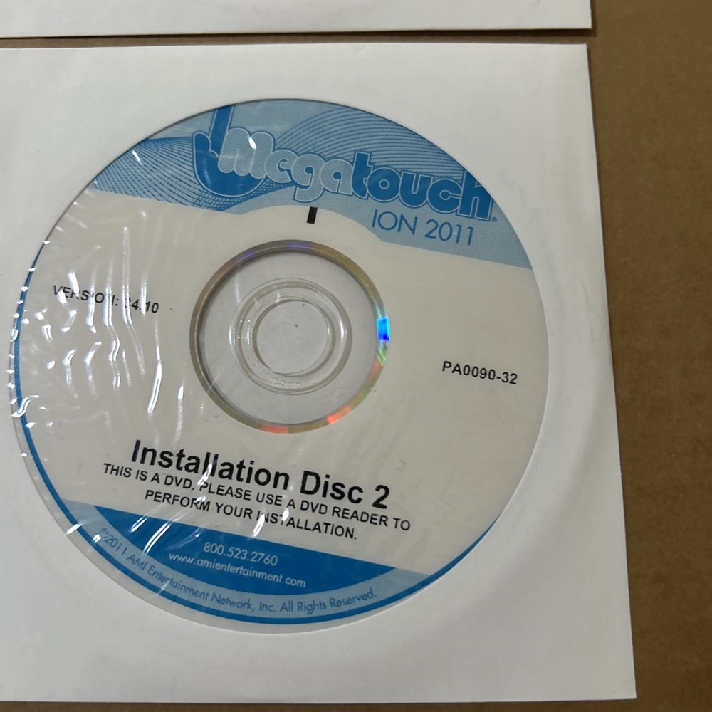 Cd Unopened Ion 2011 Installation Disc MERIT MEGATOUCH
