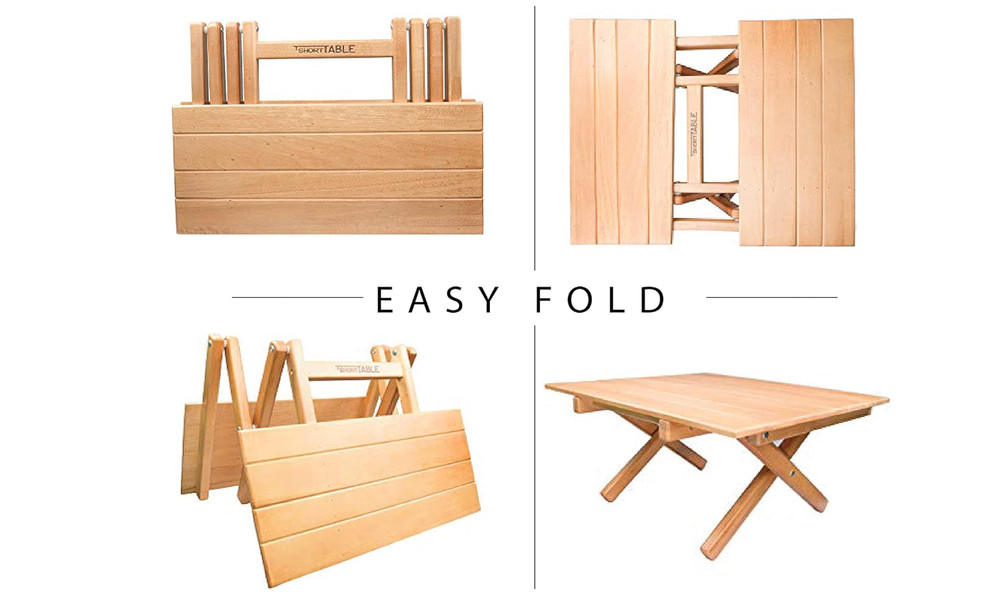 Simple Setup Basic Short Table All-Purpose Use Portability-Beach, Picnic, Camp