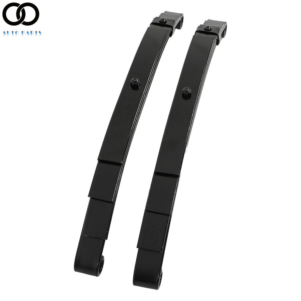 Set of 2 For 3500 lbs Axle Trailer Leaf Spring 4 Leaf Double Eye 1750 lbs Cap