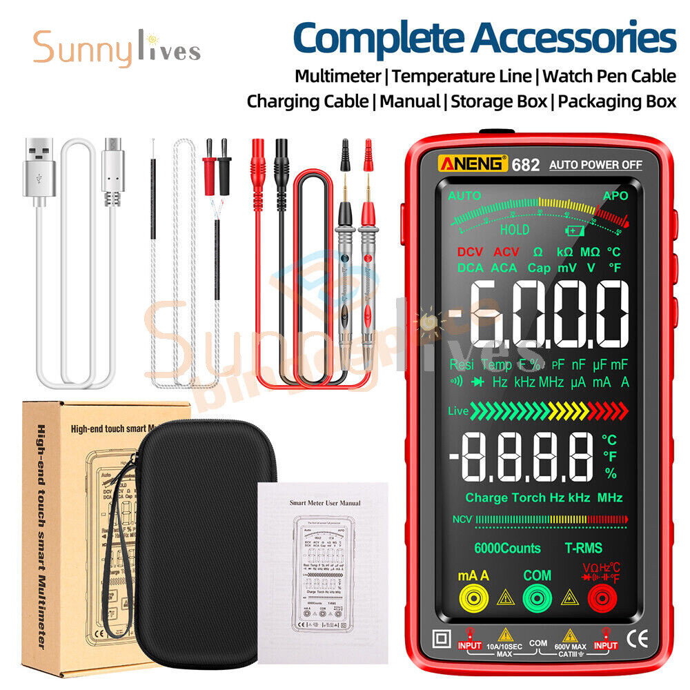 ANENG 683 682 681 Smart Digital Multimeter AC/DC Capacitance Meter Diode Tester