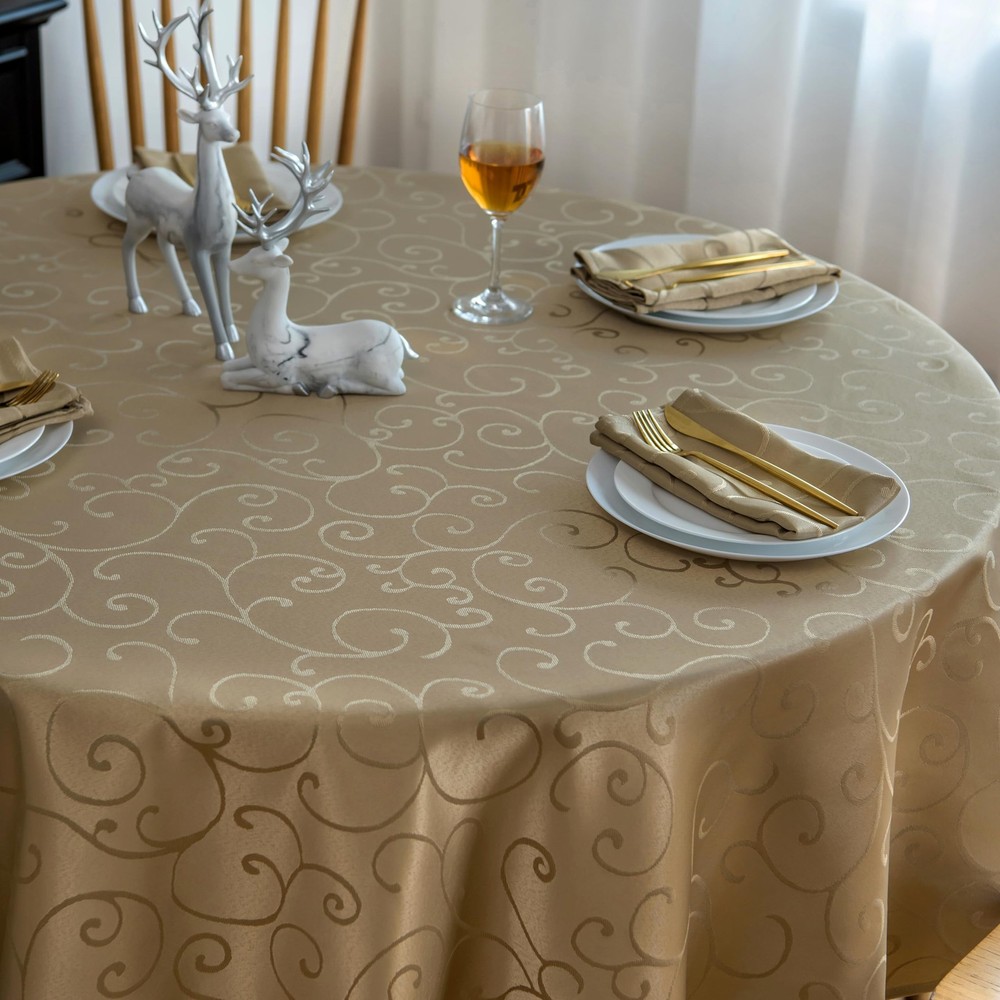 Marina Decoration Jacquard Waterproof Thick Elegant Luxury Premium Solid Damask