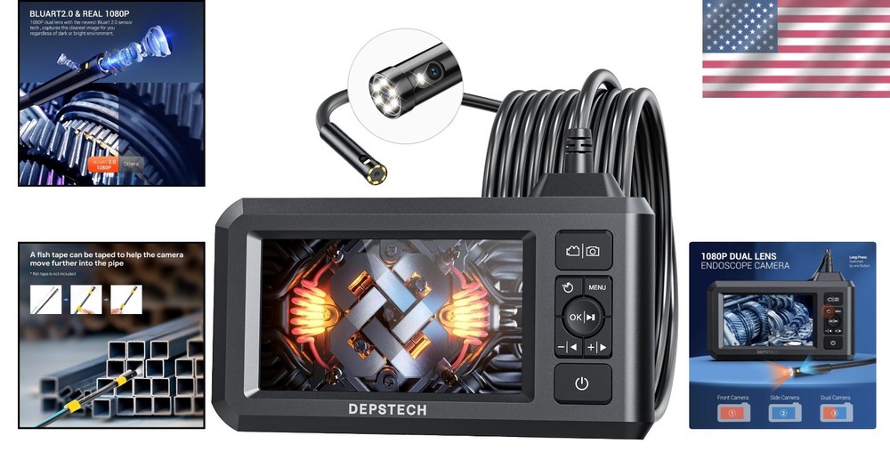 Versatile 1080P Industrial Endoscope Camera with 4.3" Screen & USB Connectivity