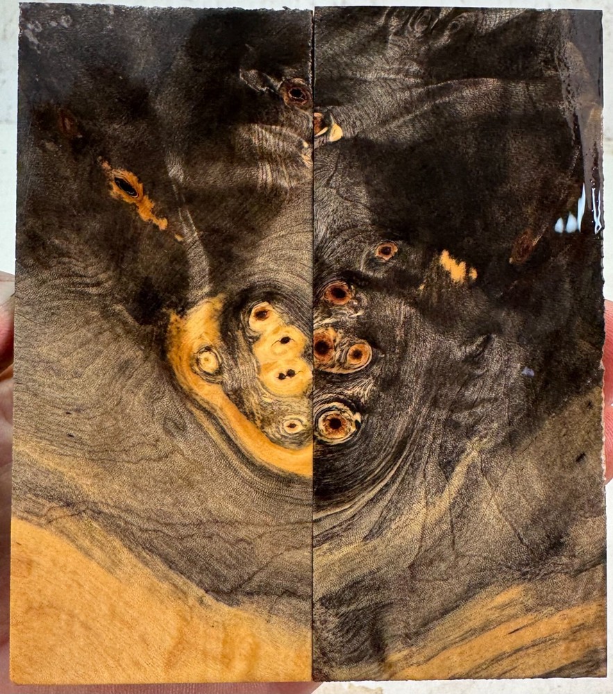 Stabilized Buckeye Burl Knife Scales | SBB 821