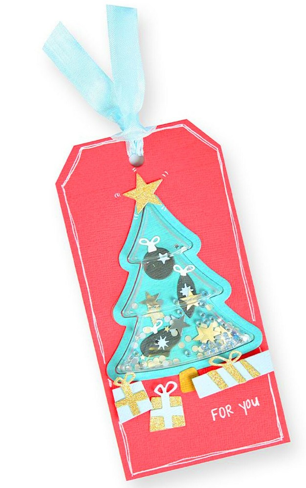 Sizzix Thinlits Retro Tree #664780 10pk set Retail $14.99