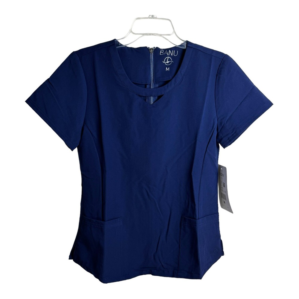 Banu Roxy Medium Blue Women's Scrub Top New