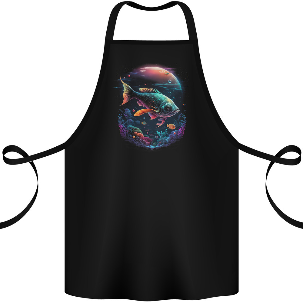 Fantasy Space Fish Cotton Apron 100% Organic