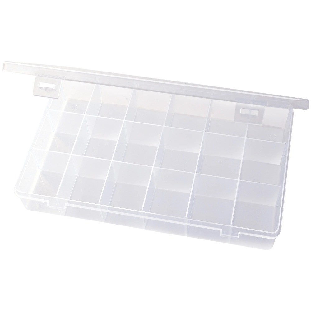 The Beadery - 18 Comp Basic Organizer Box - Clear Plastic - 2182