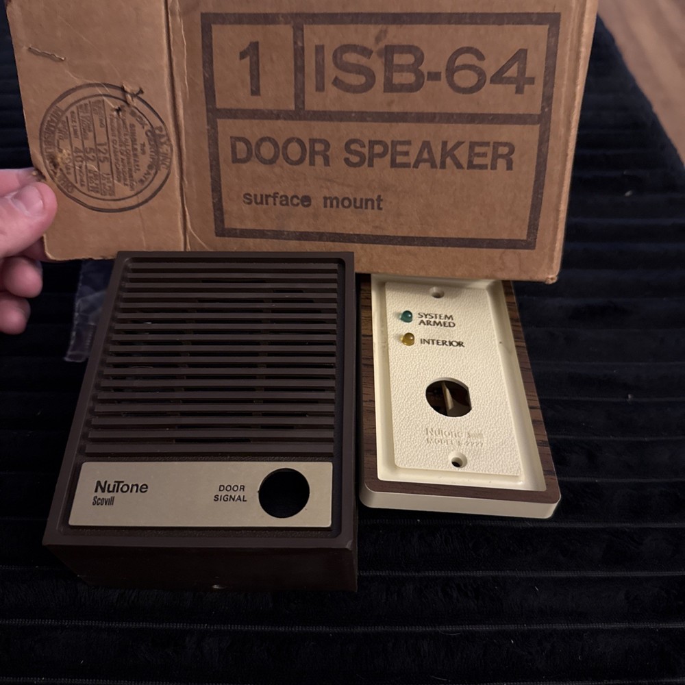 Vintage NuTone ISB-64 Surface Mounted Door Intercom Speaker And S-226 Key Switch