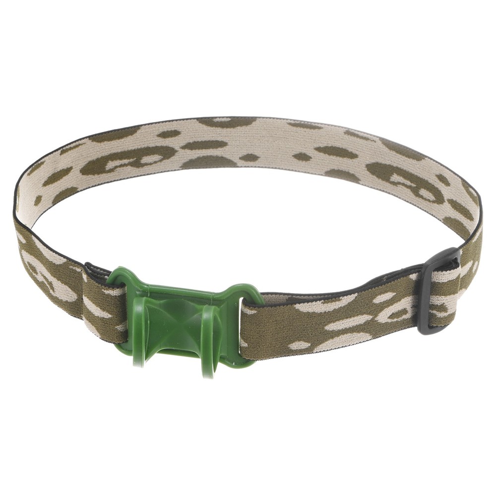 1-Pack Flashlight Headband Holder, 27.8" Side Headlights Mount Band, Green