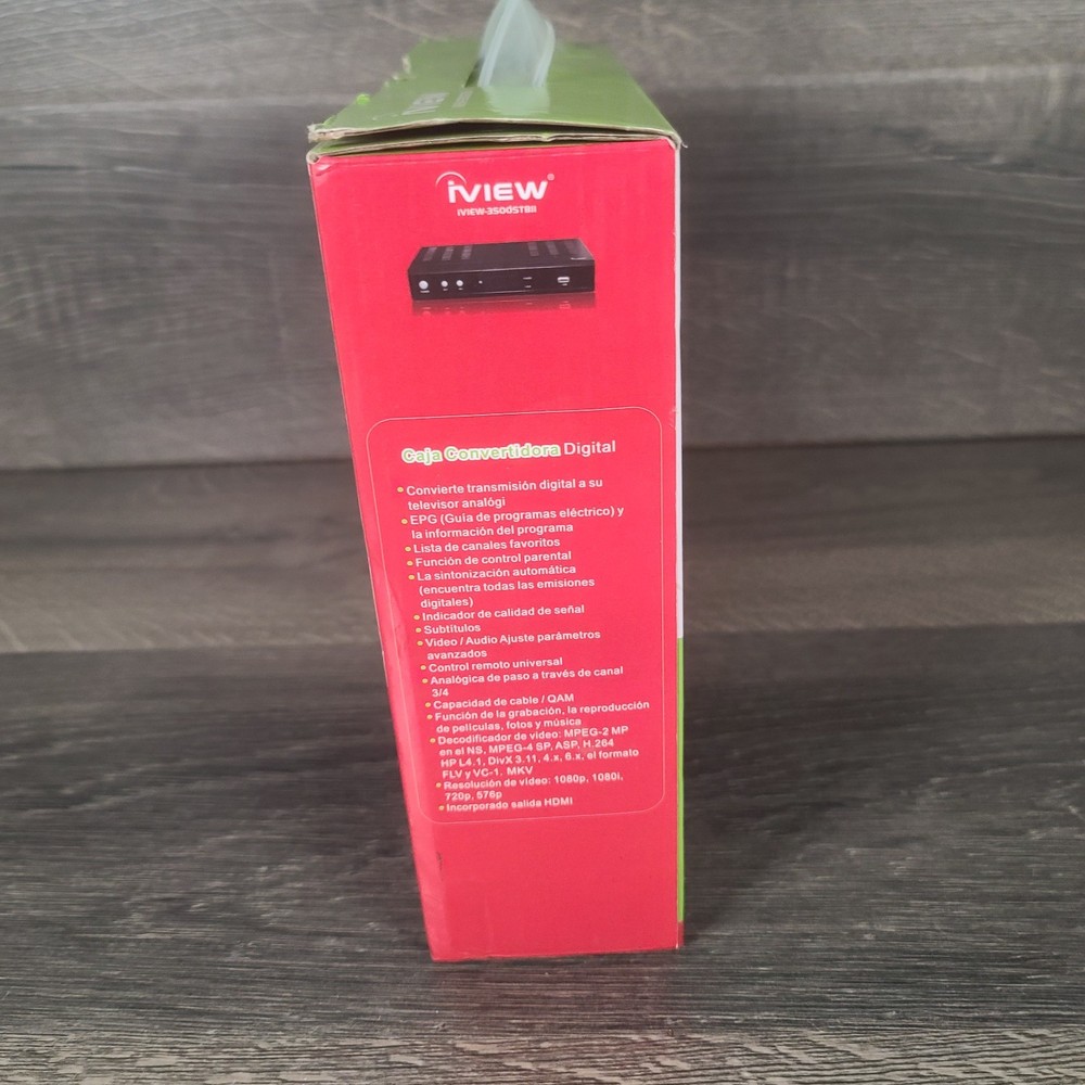 iView Digital Converter Box 3500STBII Missing Universal Remote Not Tested