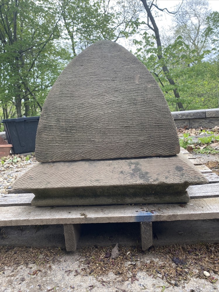 Carved Stone Pier Caps with Bases