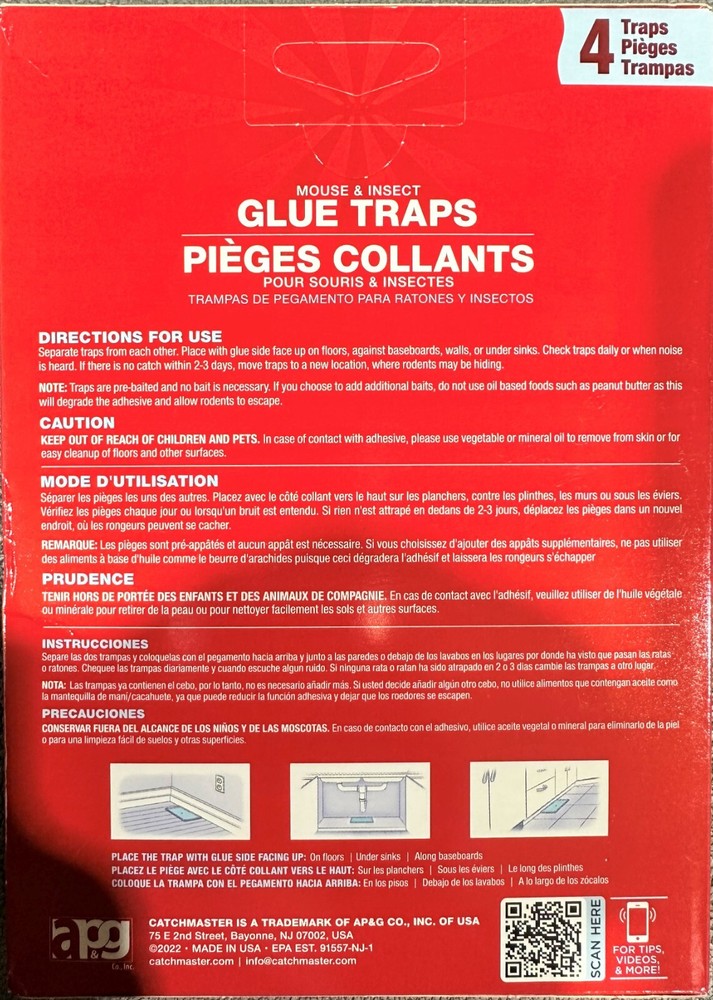 Catchmaster Mouse & Insect Glue Boards 4PKs 16 Traps