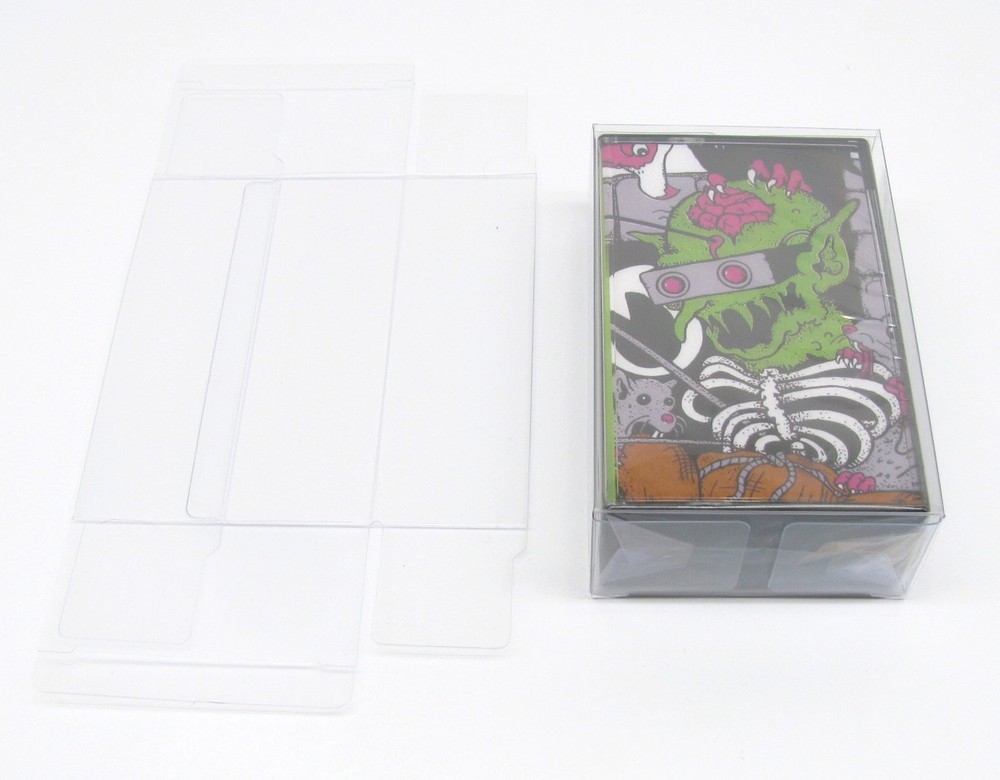 25x DOUBLE CASSETTE TAPE (OLD) (SIZE B)-CLEAR PLASTIC PROTECTIVE SLEEVE (READ!)