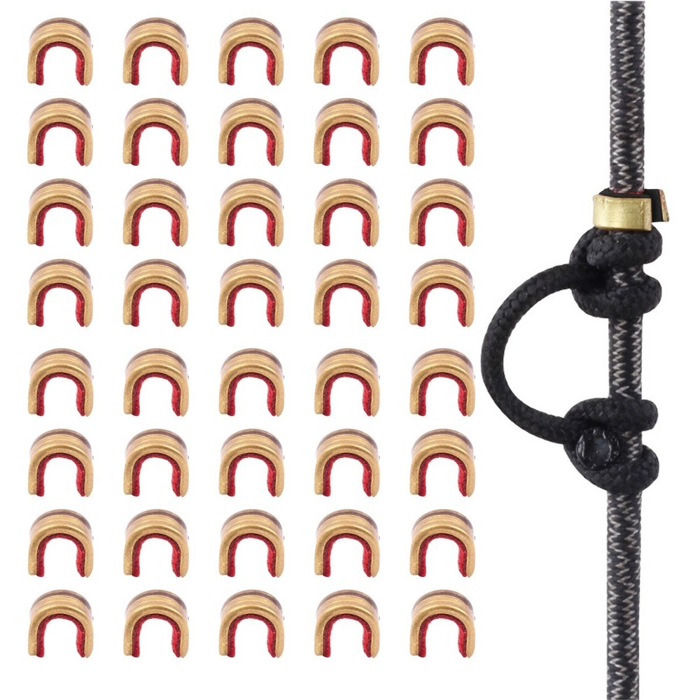 40 Packs Bow String Nock Points Arrows Bowstring Brass Nocking Point Set Archery