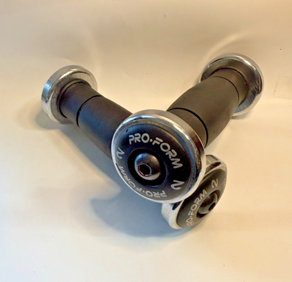 ProForm 2 lb Chrome Dumbbells Pair (4 lbs Total) Fixed Weight Rubber Grip