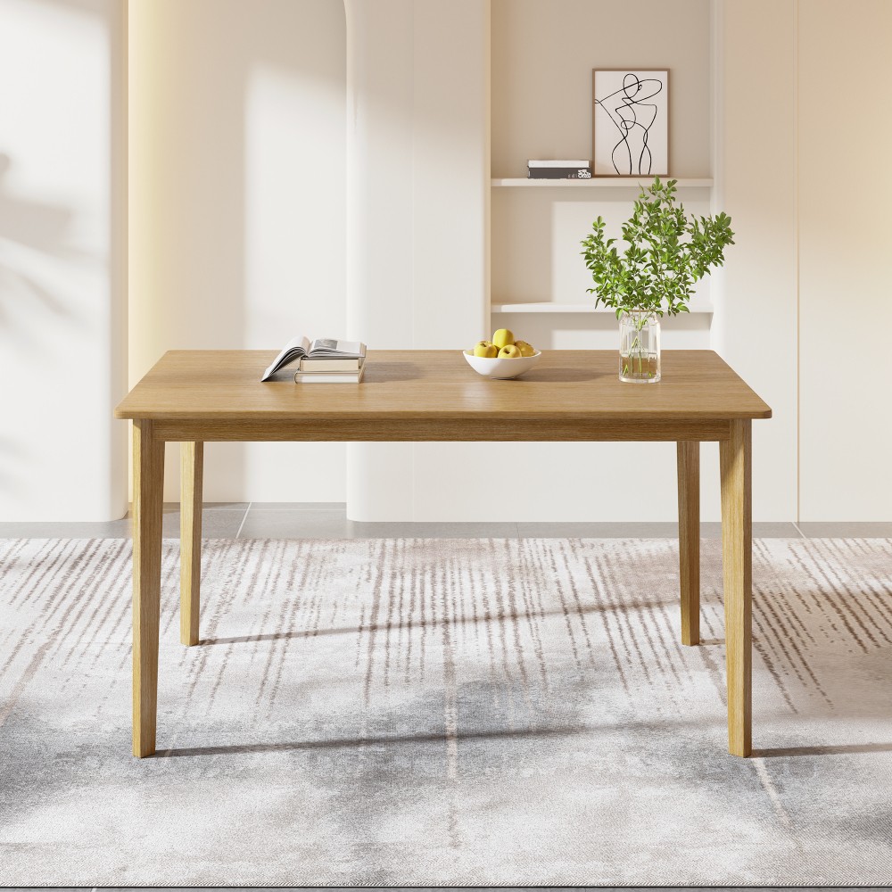 Kitchen Dining Set for 4 Rectangle Table and Chairs Dining Room Solid Wood