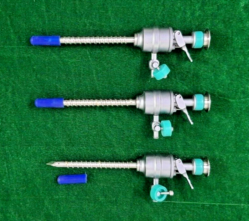 3pc Laparoscopic Spiral Trocar Cannula 5mmx100mm Endoscopy Surgical Instruments