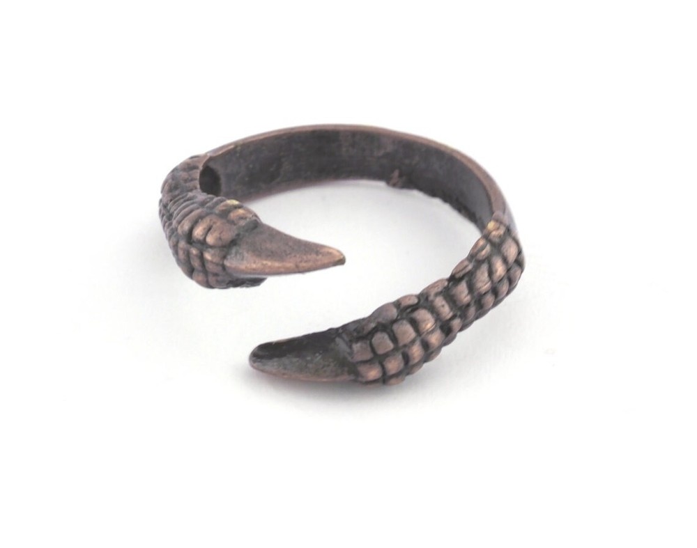 Claw Ring Adjustable Antique Copper Plated brass (18mm 8US inner size) 3295